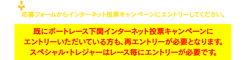 応募フォームからインターネット投票キャンペーンにエントリーしてください。