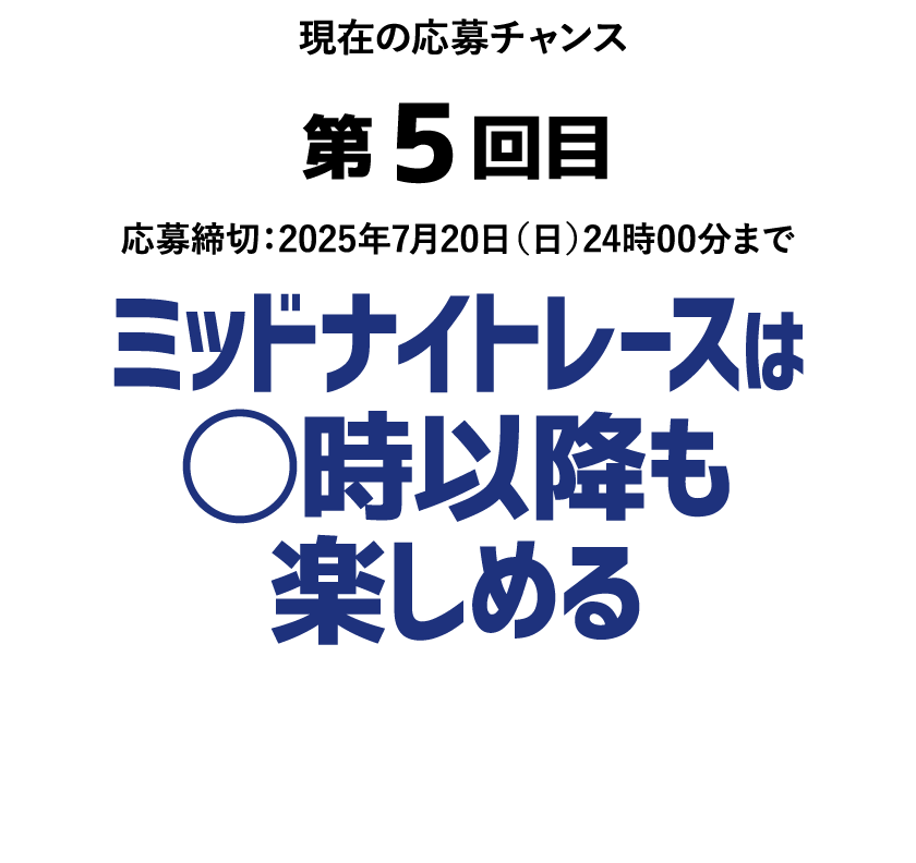 現在の応募チャンス